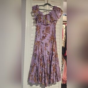 FARM Rio Purple Floral Dress